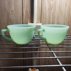 Vintage Fire King Jadeite Ware cups